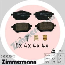 Zimmermann fékbetétkészlet, tárcsafék 26236.150.2 fékbetét