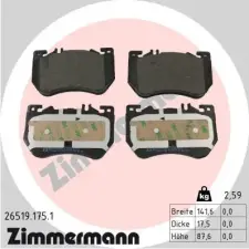 Zimmermann fékbetétkészlet, tárcsafék 26519.175.1 fékbetét