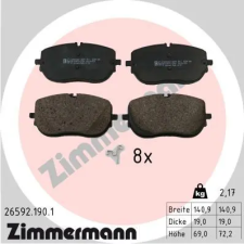 Zimmermann fékbetétkészlet, tárcsafék 26592.190.1 autóalkatrész
