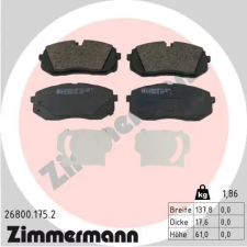 Zimmermann fékbetétkészlet, tárcsafék 26800.175.2 fékbetét