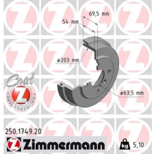 Zimmermann fékdob 250.1749.20 autóalkatrész