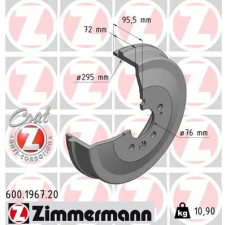 Zimmermann fékdob 600.1967.20 autóalkatrész