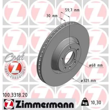 Zimmermann féktárcsa 100.3318.20 autóalkatrész