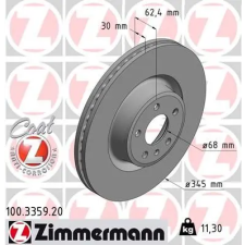 Zimmermann féktárcsa 100.3359.20 autóalkatrész