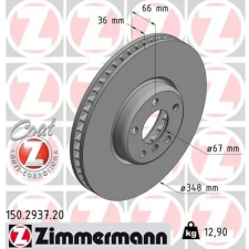 Zimmermann féktárcsa 150.2937.20 autóalkatrész