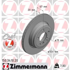 Zimmermann féktárcsa 150.3410.20 autóalkatrész