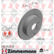 Zimmermann féktárcsa 200.2529.20 autóalkatrész