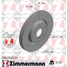 Zimmermann féktárcsa 290.2269.20 autóalkatrész