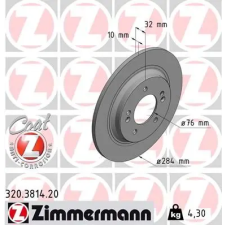 Zimmermann féktárcsa 320.3814.20 autóalkatrész