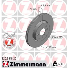 Zimmermann féktárcsa 320.3818.20 autóalkatrész