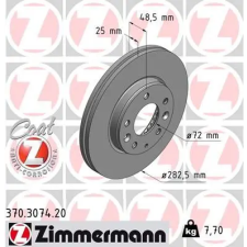 Zimmermann féktárcsa 370.3074.20 autóalkatrész