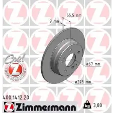 Zimmermann féktárcsa 400.1412.20 autóalkatrész
