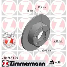 Zimmermann féktárcsa 430.2633.20 autóalkatrész
