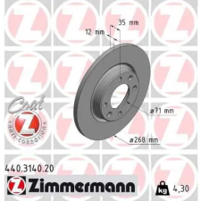 Zimmermann féktárcsa 440.3140.20 autóalkatrész