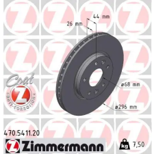 Zimmermann féktárcsa 470.5411.20 autóalkatrész