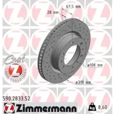 Zimmermann féktárcsa 590.2833.52 autóalkatrész