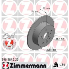 Zimmermann féktárcsa 590.2842.20 autóalkatrész