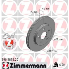 Zimmermann féktárcsa 590.2855.20 autóalkatrész