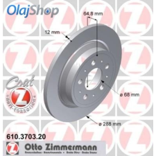 Zimmermann féktárcsa 610.3703.20 féktárcsa