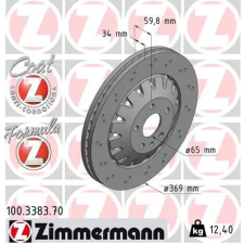 Zimmermann féktárcsa ZIMMERMANN 100.3383.70 autóalkatrész
