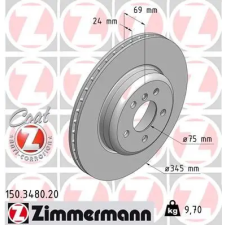 Zimmermann féktárcsa ZIMMERMANN 150.3480.20 autóalkatrész