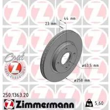 Zimmermann féktárcsa ZIMMERMANN 250.1363.20 autóalkatrész