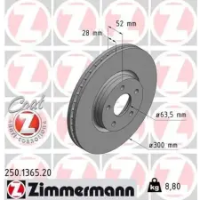 Zimmermann féktárcsa ZIMMERMANN 250.1365.20 autóalkatrész