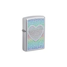 Zippo 49780 Zippo öngyújtó szaténfényű króm, szív minta konyhai eszköz