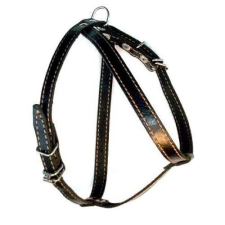  Zizo Bőr hám 53-59 cm/16 mm Fekete L2 nyakörv, póráz, hám kutyáknak