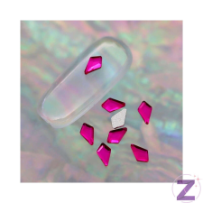 Zodiac üveg forma - Deltoid forma - Pink GL528 körömdíszítő