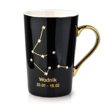 ZODIAK Vízöntő porcelán bögre 430ml cirkonnal bögrék, csészék