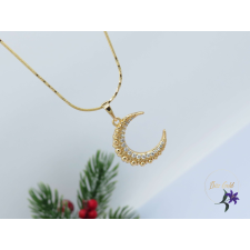  Zoé antiallergén holdsarló alakú medálos nyaklánc-18K nyaklánc