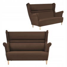  Zoja Skandináv Stílusú Karosszékes Kanapé, Nem Átalakítható, Family Furniture, Barna bútor