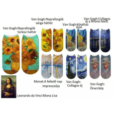 Zokni Van Gogh/Monet/Da Vinci, polyester, uni méret női zokni