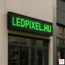  Zöld beltéri LED fényújság - P10, 128x64 cm led rendszer tartozék