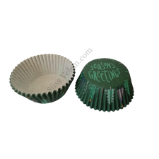 Zöld fenyőfás karácsonyi muffin papír 100 db konyhai eszköz