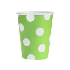  Zöld Green Polka Dots papír pohár 6 db-os 270 ml party kellék
