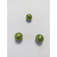  Zöld lurexes hungarocell gömb dekorálható tárgy