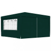  zöld rendezvénysátor oldalfalakkal 4 x 4 m 90 g/m²