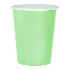 Zöld Solid Mint papír pohár 14 db-os 270 ml party kellék