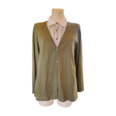  Zöld vékony női kardigán blúz betéttel (méret: XL)