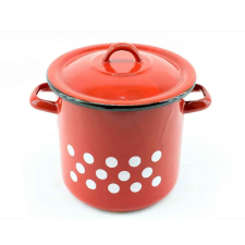  Zománcozott fazék + fedő 21cm piros 5999036001776 edény