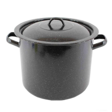  Zománcozott Fazék Fekete 32cm 21 Literes+Fedő 21500 edény