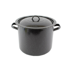  Zománcozott Fazék Fekete 45cm 53 Literes+Fedő edény