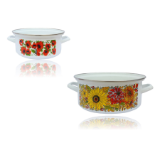  Zománcozott Lábas Dekoros Inox Peremes 24cm 5 Literes edény