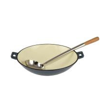 Zománcozott öntöttvas wok 37 cm, acélkék (28067) edény