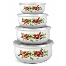 Zománcozott tál szett VEGETABLES, 8 részes edény