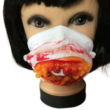 Zombi Fogas Véres szájmaszk, Farsangra-Halloweenre jelmez