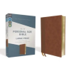 Zondervan Niv, Personal Size Bible, Large Print, Leathersoft, Brown, Red Letter Edition, Comfort Print – Zondervan