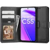 Zone Realme C55, Oldalra nyíló tok, stand, mágnes csattal, TP Wallett, fekete